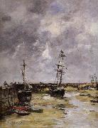 Eugene Boudin, Port de Trouville a maree basse